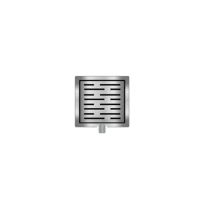  Douchegoot met flens en rooster - RVS - 200x200mm