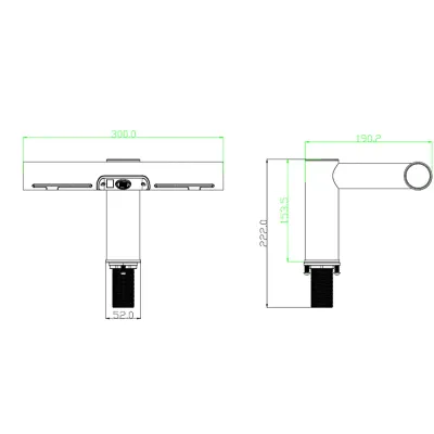 2-in 1 Wastafelmengkraan + Handdroger
